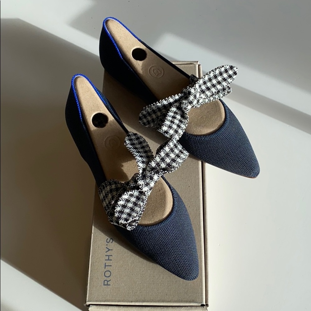 Rothy’s The Mary Jane in Ink Gingham. - Picture 2 of 11